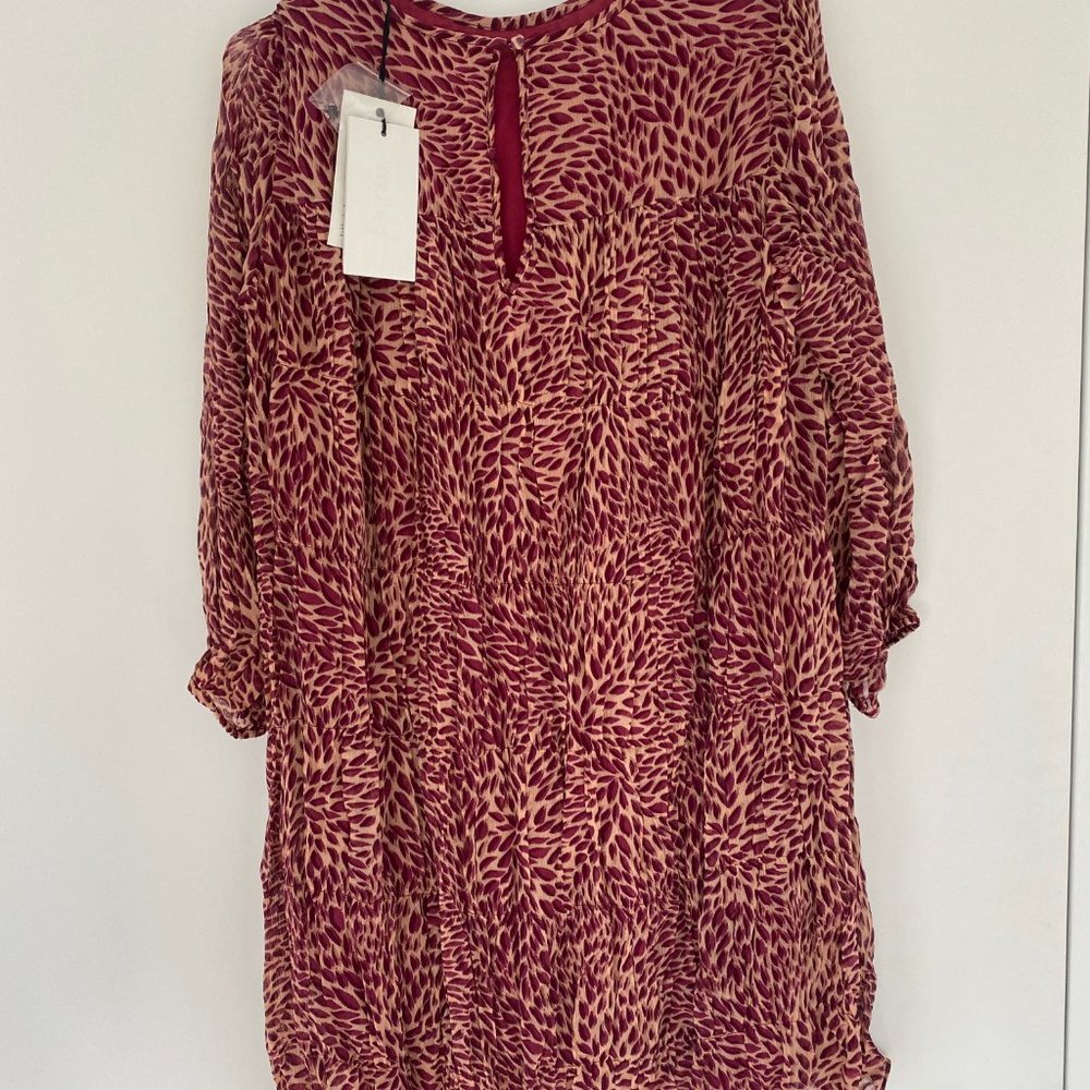 BA&SH Grace Chiffon Mini Dress ~ Rose S (1) NWT - Picture 11 of 12